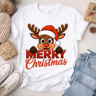 ТЕНИСКА "С НАДПИС MERRY CHRISTMAS"