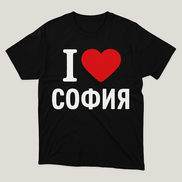 Тениска "Аз обичам София"(I LOVE SOFIA)