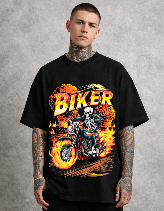 Tricou supradimensionat - „BIKER”