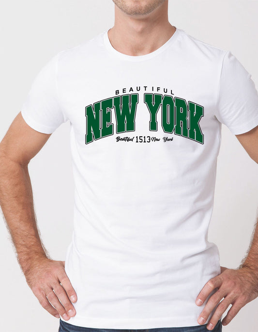 Tricou superb cu imprimeu New York - model unisex