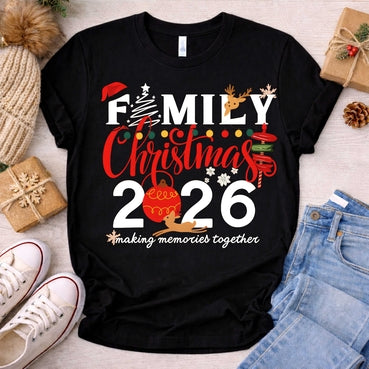 T-SHIRT WITH THE INSCRIPTIONS "FAMILY CHRISTMAS 2026"