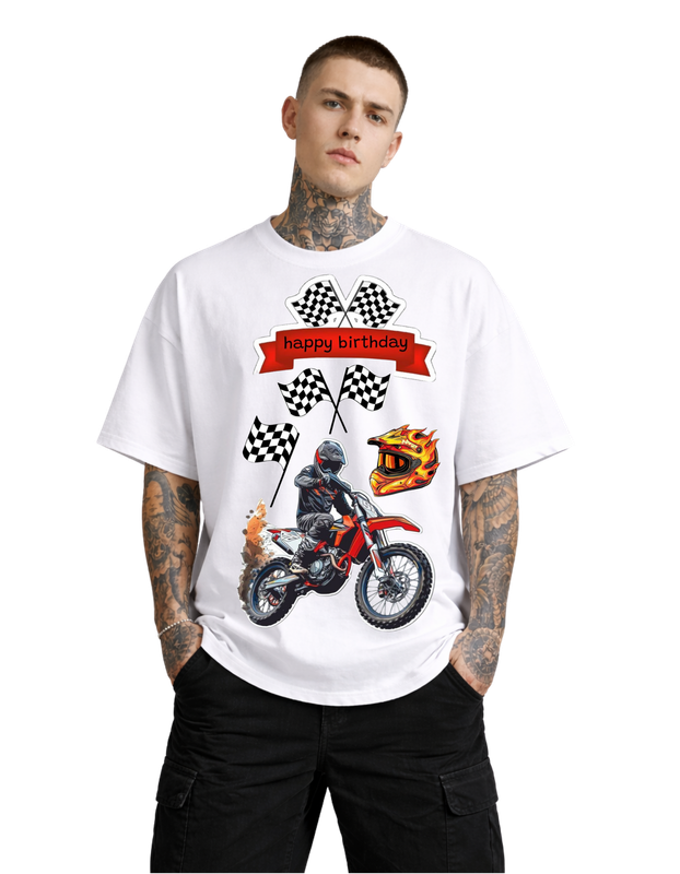 Oversized - Тениска с визуален знак