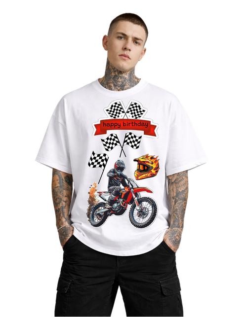 Oversized - Тениска с визуален знак
