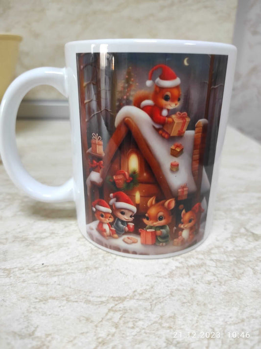 Чаша със снимка " катерички"