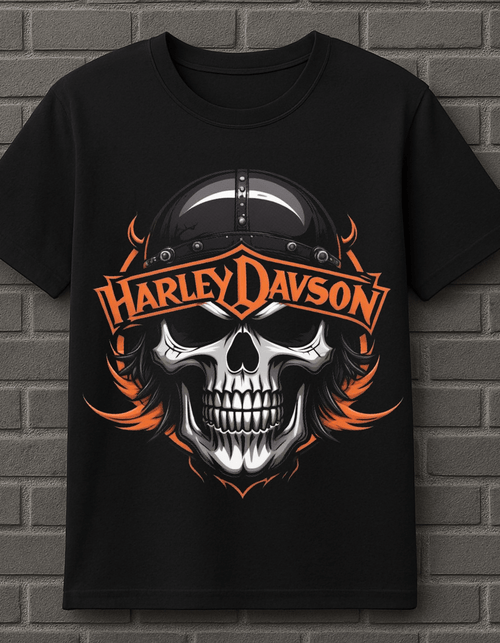 Тениска с емблематичния стил на Harley Davidson