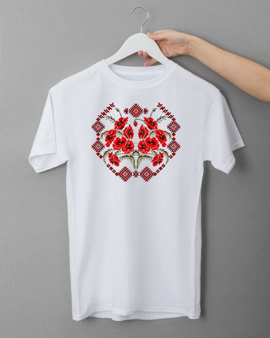 T-shirt with Bulgarian embroidery