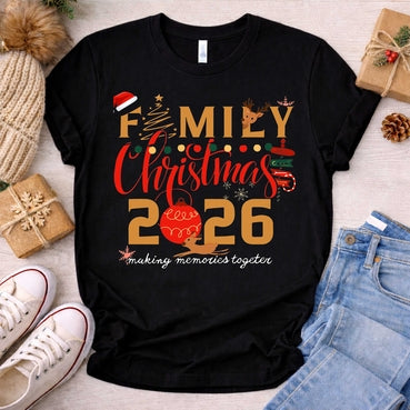 T-SHIRT WITH THE INSCRIPTIONS "FAMILY CHRISTMAS 2026"