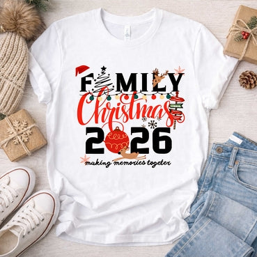 T-SHIRT WITH THE INSCRIPTIONS "FAMILY CHRISTMAS 2026"