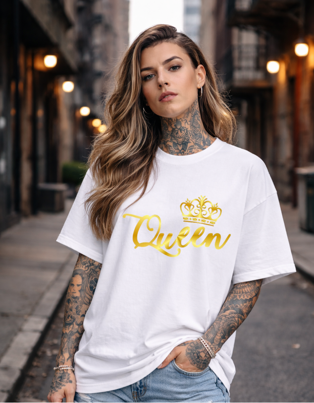 Oversized - Тениска с ритмична графика