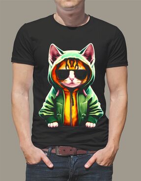 T-shirt with Cat