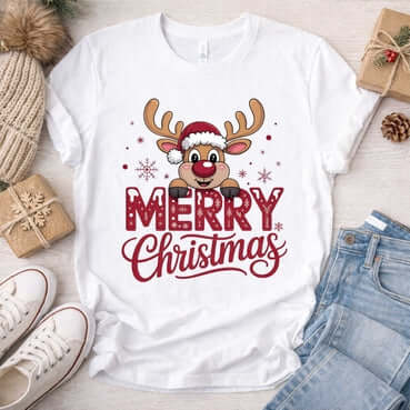 ТЕНИСКА "С НАДПИС MERRY CHRISTMAS" - 1