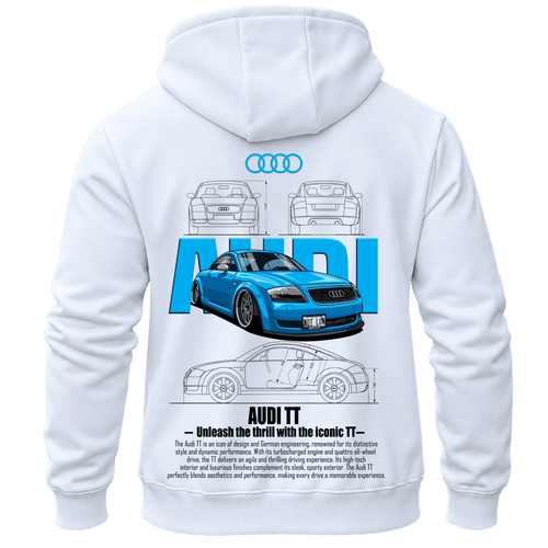 Суитчър Audi TT Blue Edition – KM26-005, бял, изглед отзад