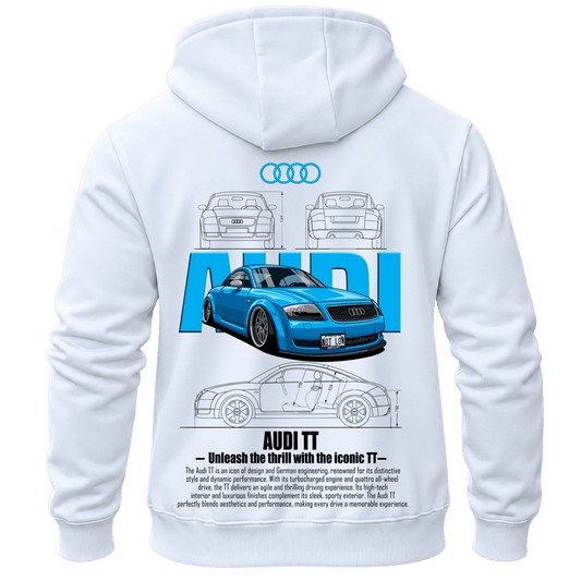 Суитчър Audi TT Blue Edition – KM26-005, бял, изглед отзад