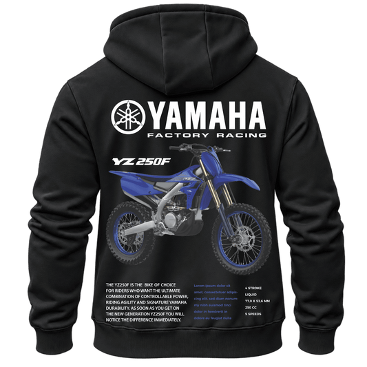 Суитчър Yamaha YZ250F Racing – KM26-010, черен, изглед отзад