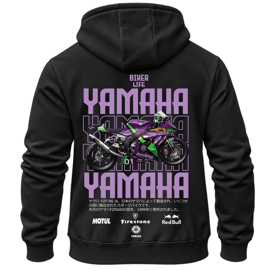 Суитчър Yamaha Biker Purple – KM26-012, черен, изглед отзад