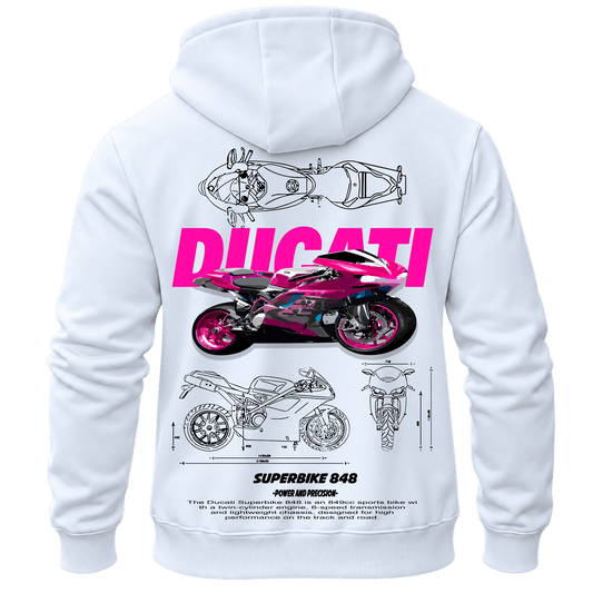 Суитчър Ducati Supersport 848 – KM26-018, бял, изглед отзад