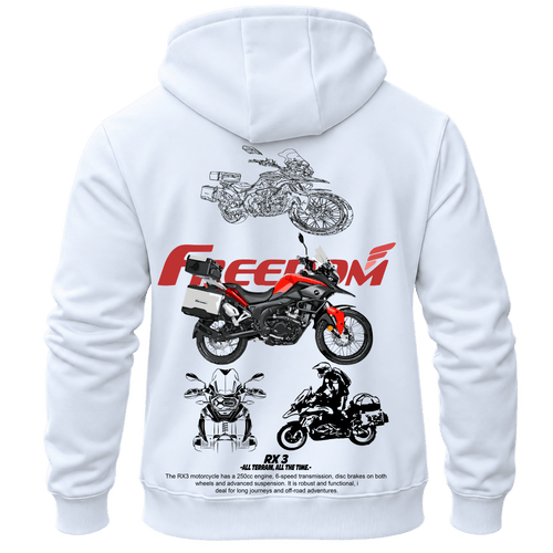 Суитчър Freedom RX3 – KM26-020, бял, изглед отзад