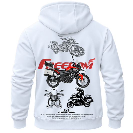 Суитчър Freedom RX3 – KM26-020, бял, изглед отзад