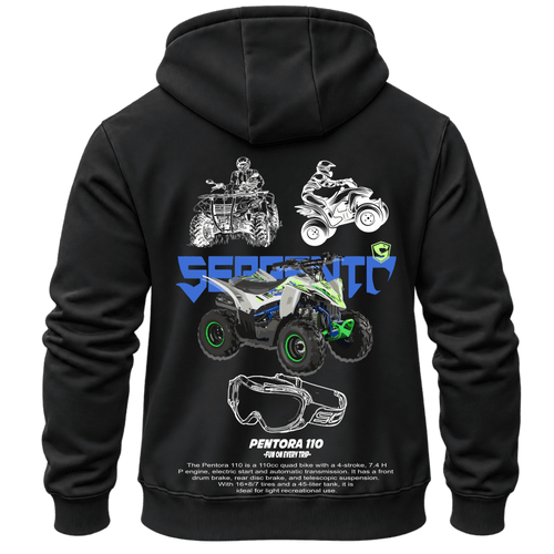 Суитчър Serpento Pentora 110 ATV – KM26-024, черен, изглед отзад