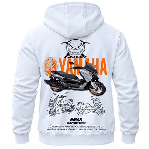 Суитчър Yamaha NMAX – KM26-026, бял, изглед отзад