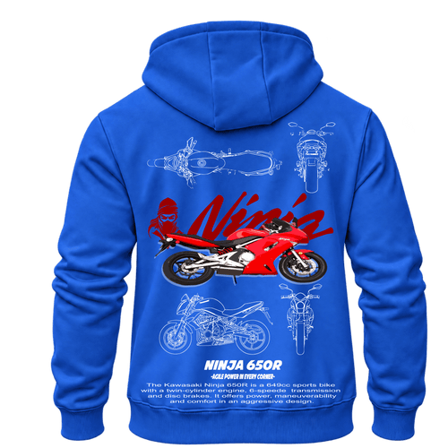 Суитчър Kawasaki Ninja 650R Blue – KM26-029, син, изглед отзад