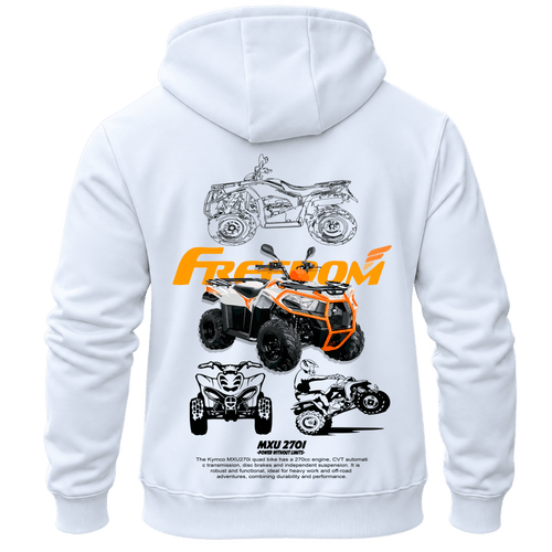 Суитчър Freedom ATV White – KM26-033, бял, изглед отзад