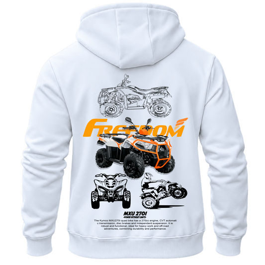 Суитчър Freedom ATV White – KM26-033, бял, изглед отзад