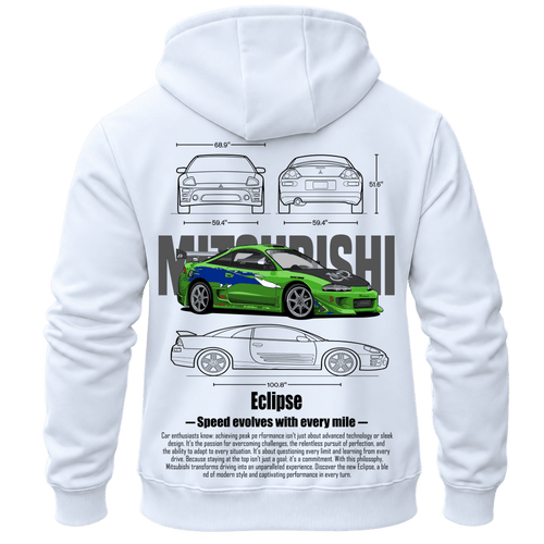 Суитчър Mitsubishi Eclipse – KM26-037, бял, изглед отзад