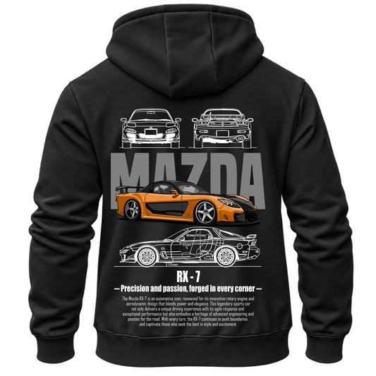 Суитчър Mazda RX-7 – KM26-038, черен, изглед отзад