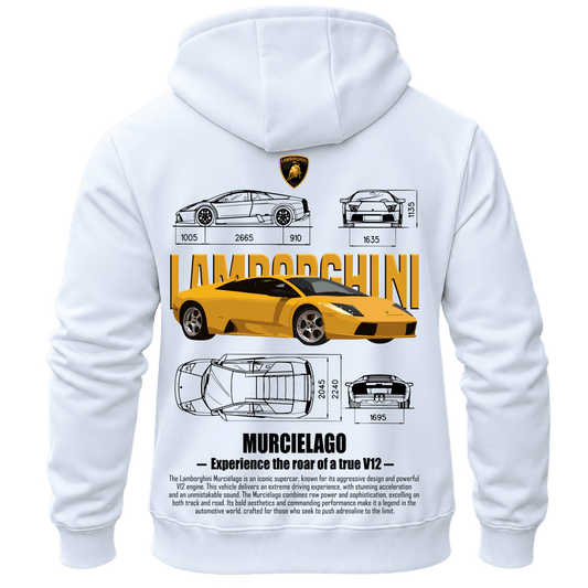 Суитчър Lamborghini Murcielago – KM26-039, бял, изглед отзад