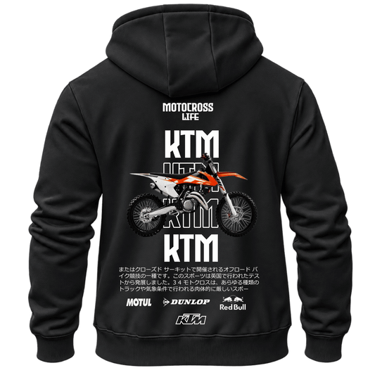 Суитчър KTM Motocross Life – KM26-040, черен, изглед отзад