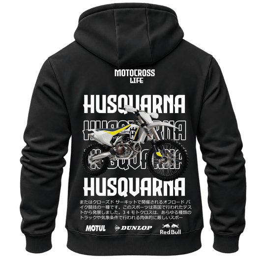 Суитчър Husqvarna Motocross Life – KM26-049, черен, изглед отзад