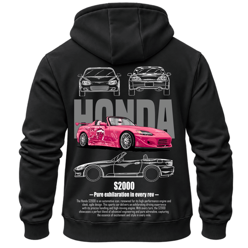Суитчър Honda S2000 – KM26-052, черен, изглед отзад