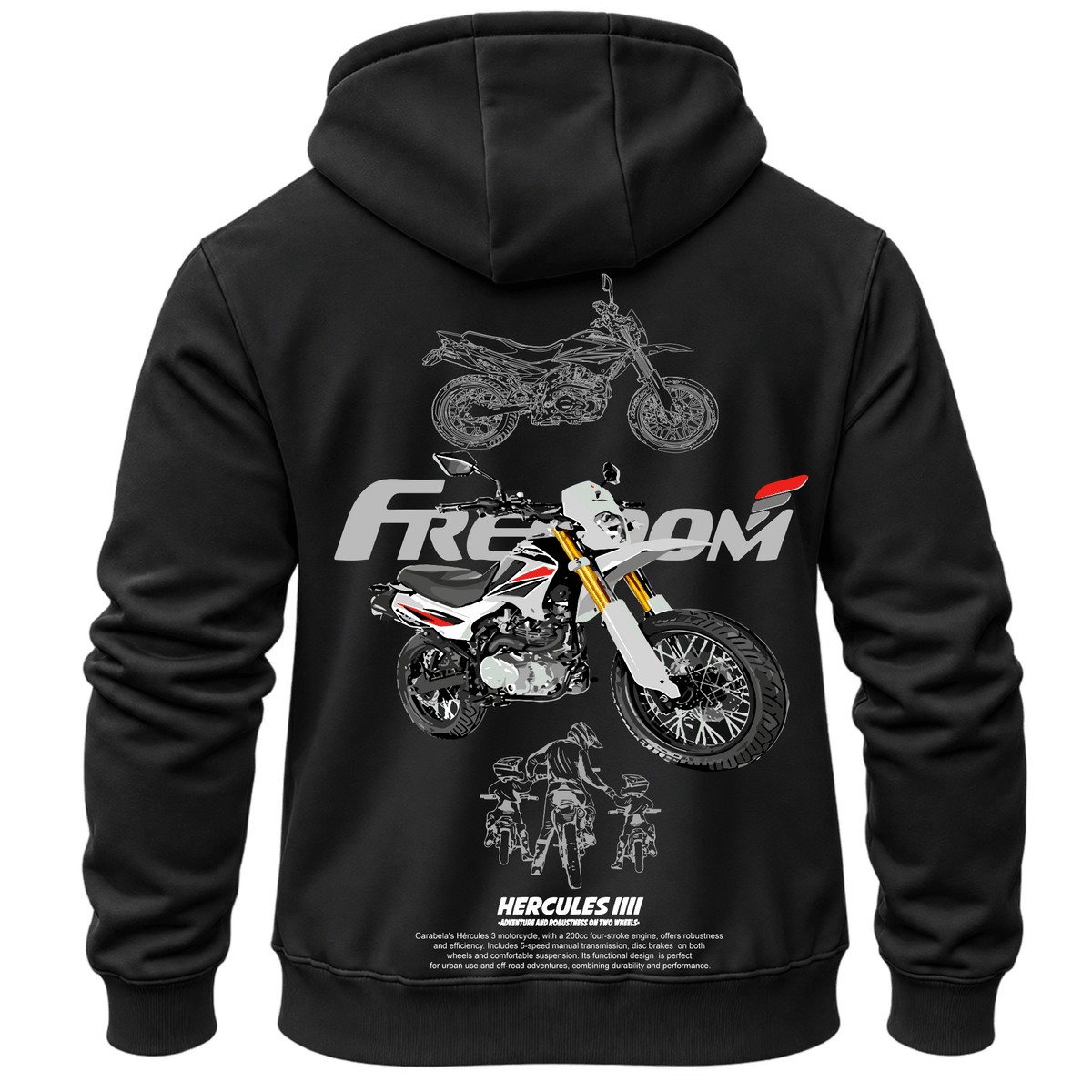 Суитчър Freedom Hercules – KM26-055, черен, изглед отзад
