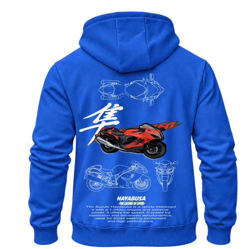 Суитчър Suzuki Hayabusa Sport – KM26-059, син, изглед отзад