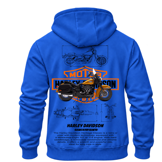 Суитчър Harley Davidson Blue – KM26-061, син, изглед отзад