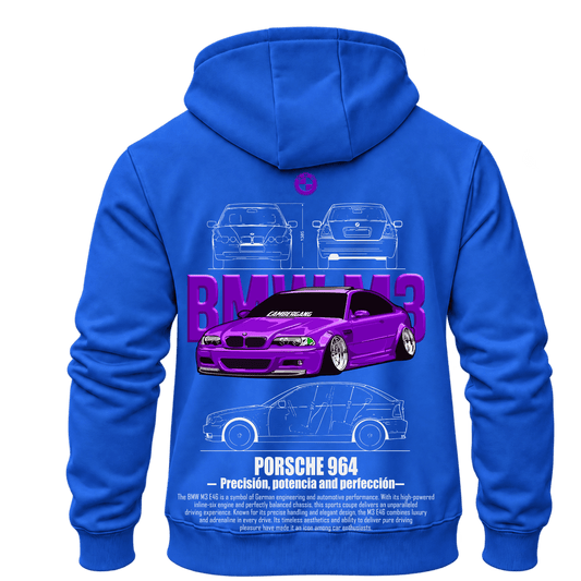 Суитчър BMW Purple Street Blue – KM26-068, син, изглед отзад