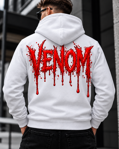 Суитчър Venom Red Drip - Бял