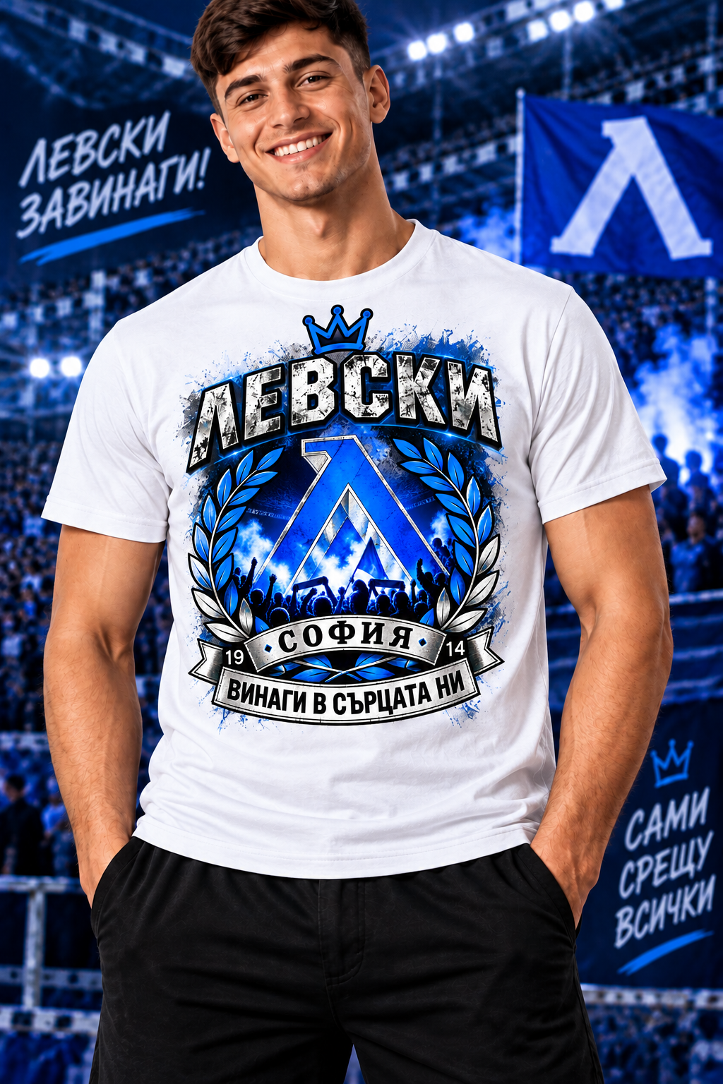 Тениска Левски "Винаги в сърцата"
